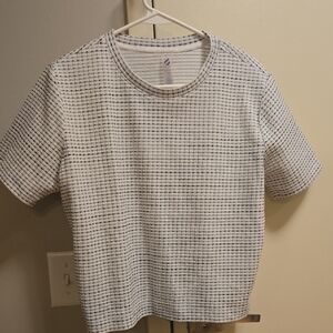 Lou & Grey White and Black Patterned Crop Top